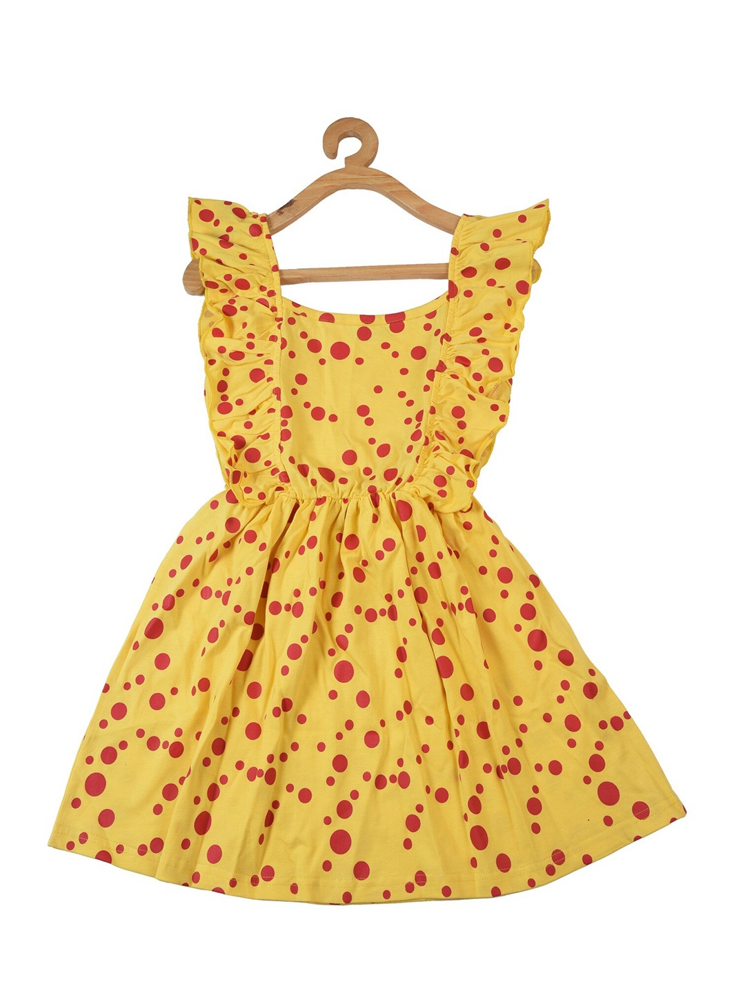 

POMY & JINNY Printed Fit And Flare Cotton Dress, Yellow