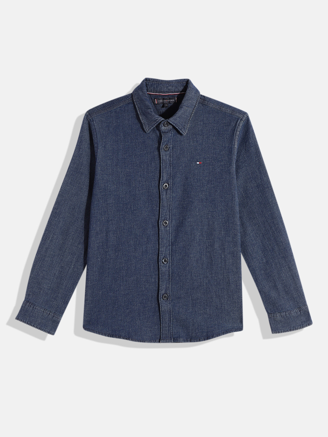 

Tommy Hilfiger Boys Denim Casual Shirt, Blue