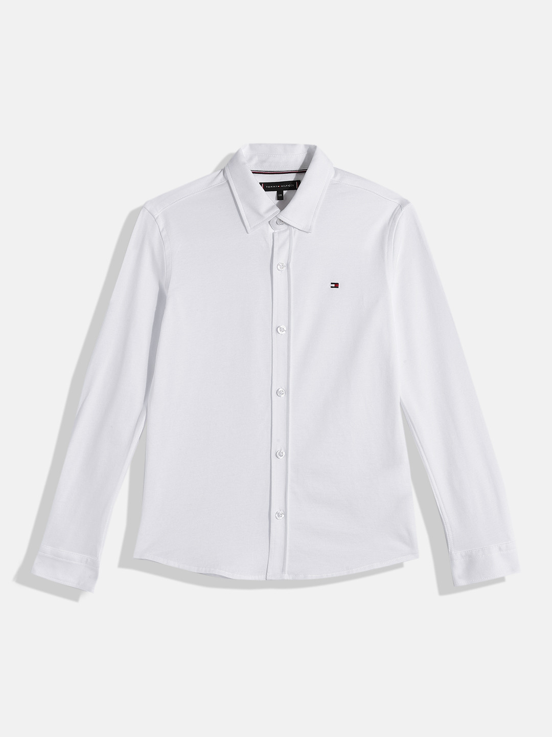 

Tommy Hilfiger Boys Solid Pure Cotton Casual Shirt, White