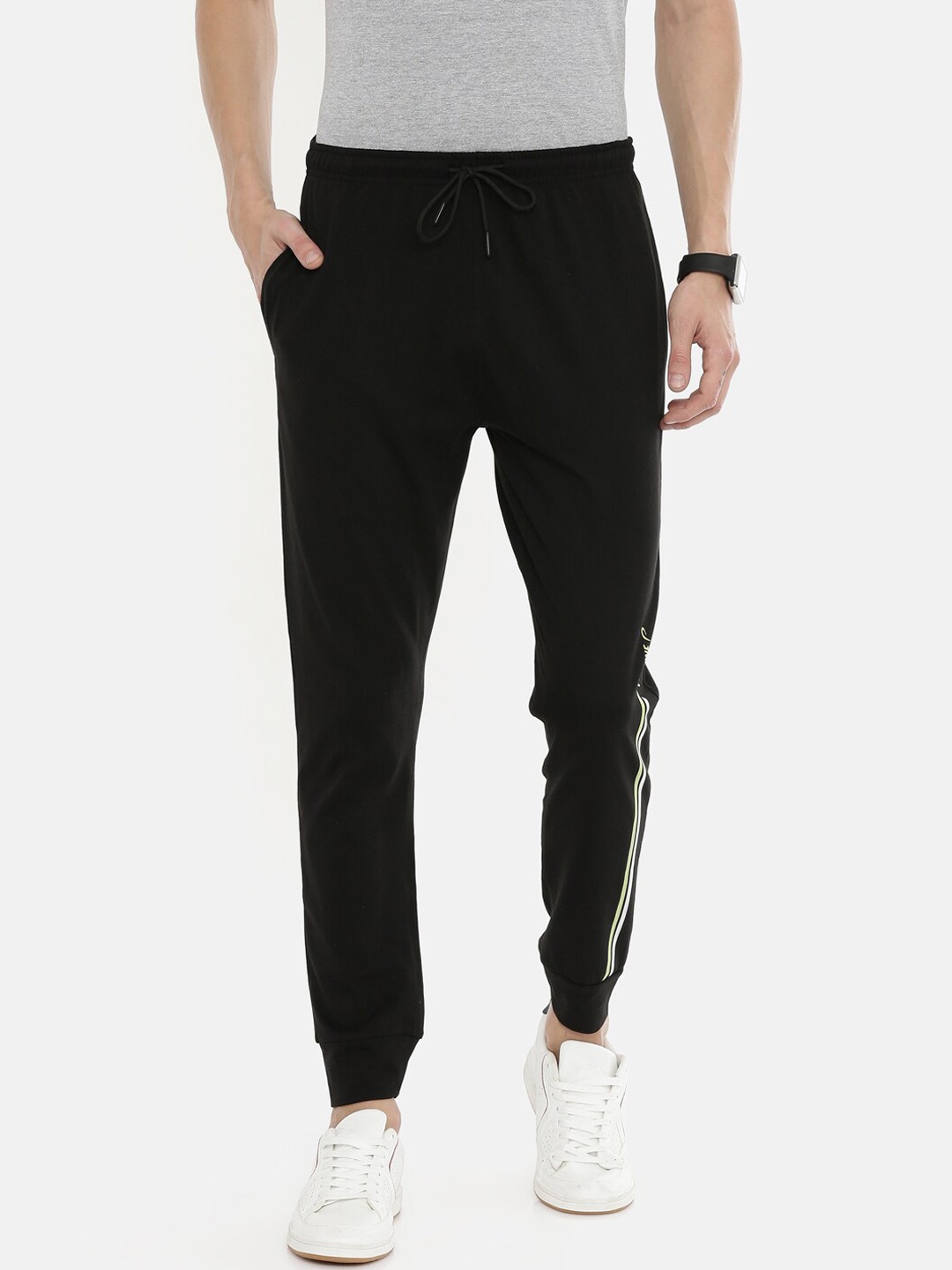 

Proline Active Men Regular-Fit Cotton Joggers, Black