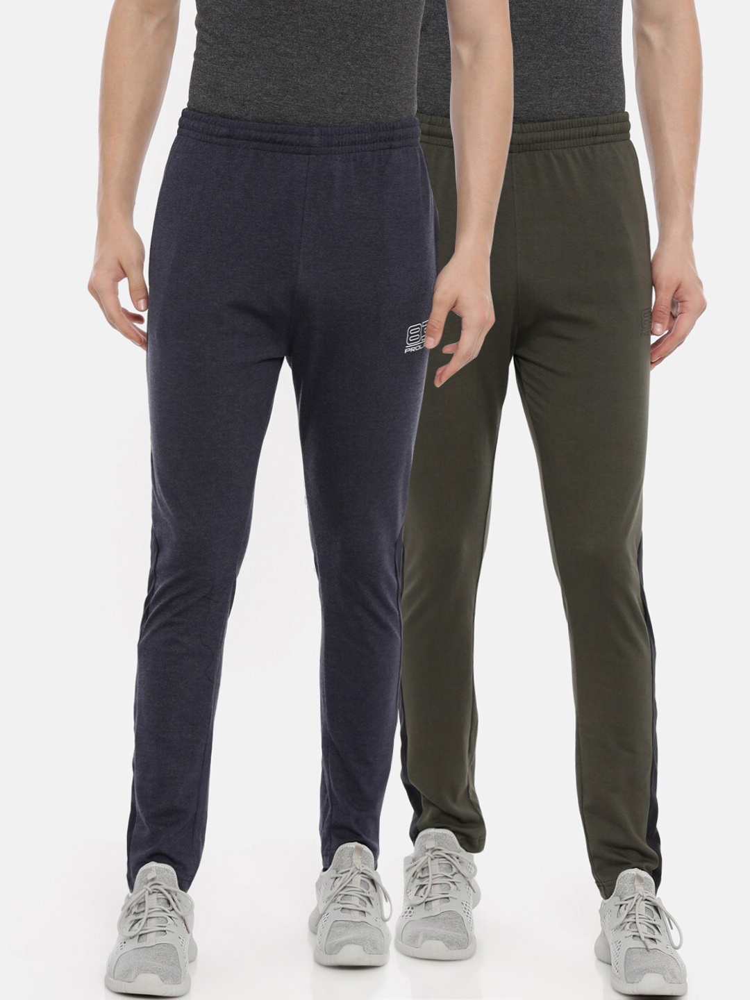 

Proline Active Men Pack Of 2 Regular-Fit Cotton Track Pants, Green