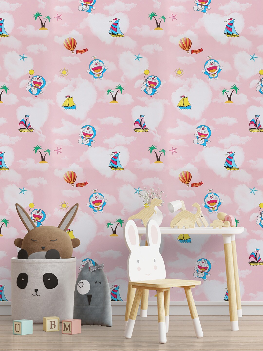 

Bonhomie Doreman Printed Elegant Self Adhesive Wall Sticker, Pink