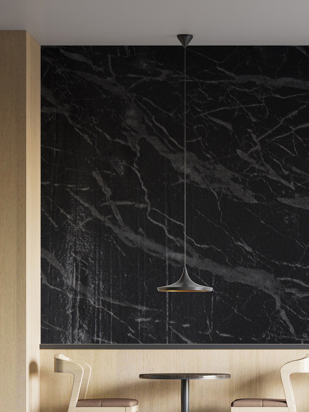 

Bonhomie Black Abstract Printed Wall Sticker Wallpaper