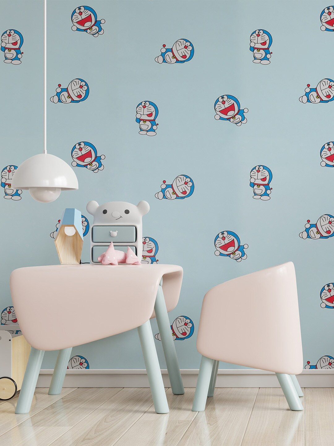 

Bonhomie Wallopedia Doraemon Printed Decorative Wall Sticker, Blue