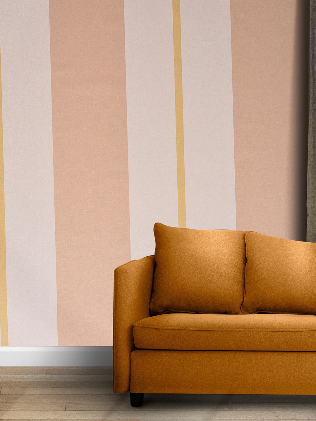 

Bonhomie Striped Wall Sticker Wallpaper, Beige