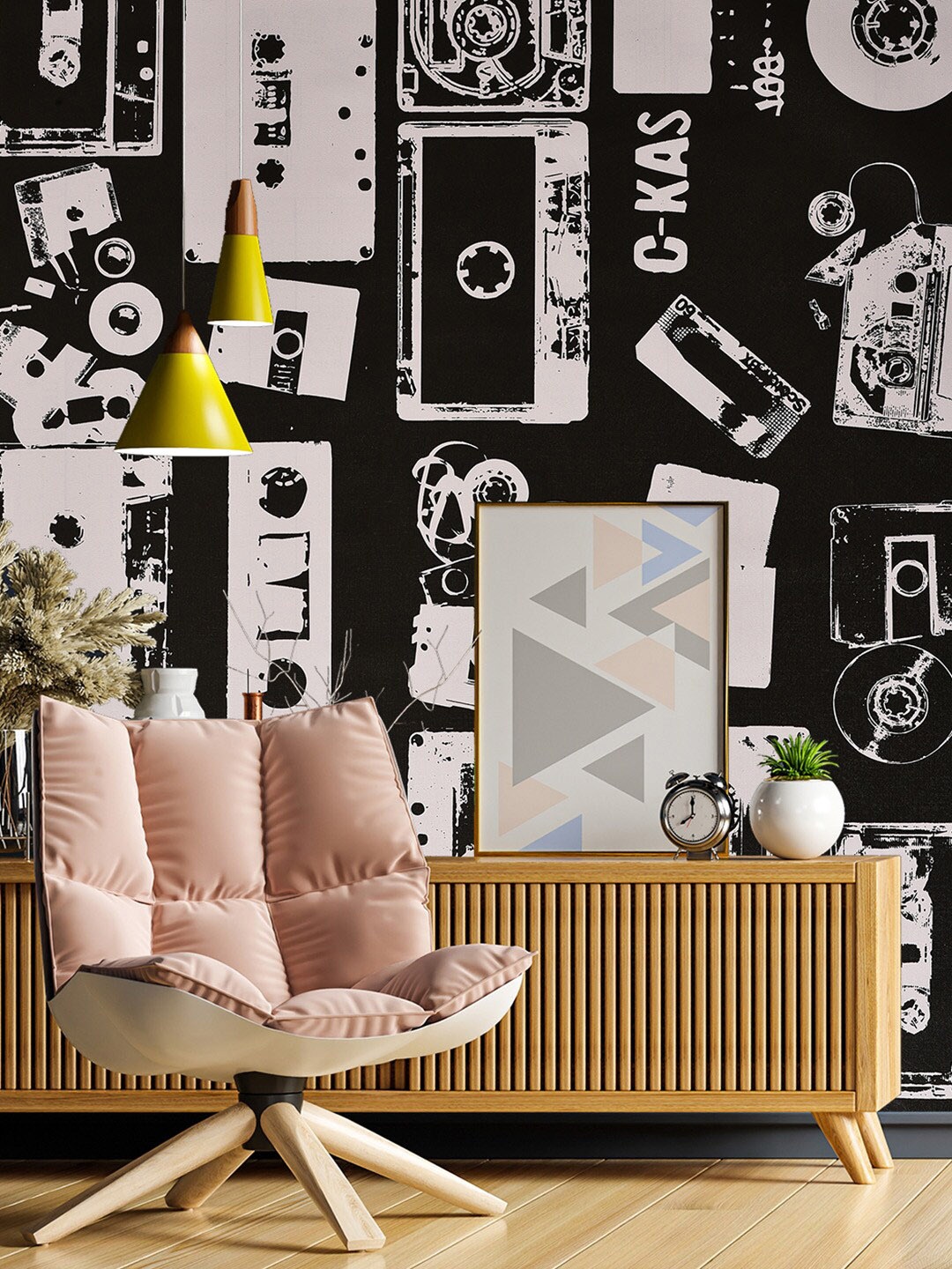

Bonhomie Wallopedia Printed Decorative Wall Sticker, Black