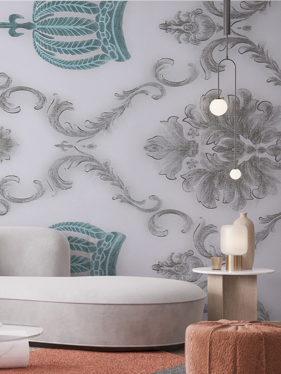 

Bonhomie Printed Wall Sticker Wallpapers, White