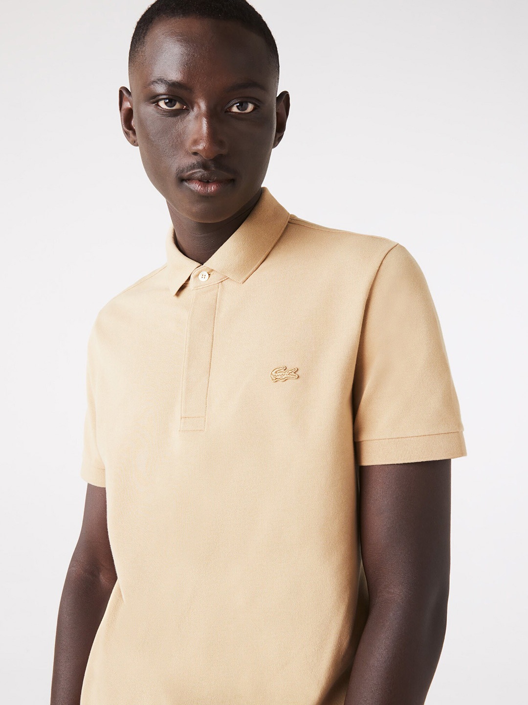 

Lacoste Men Polo Collar T-shirt, Beige