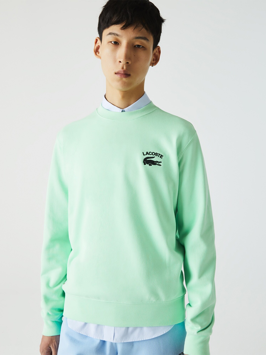 

Lacoste Men Cotton Round Neck Sweatshirt, Sea green