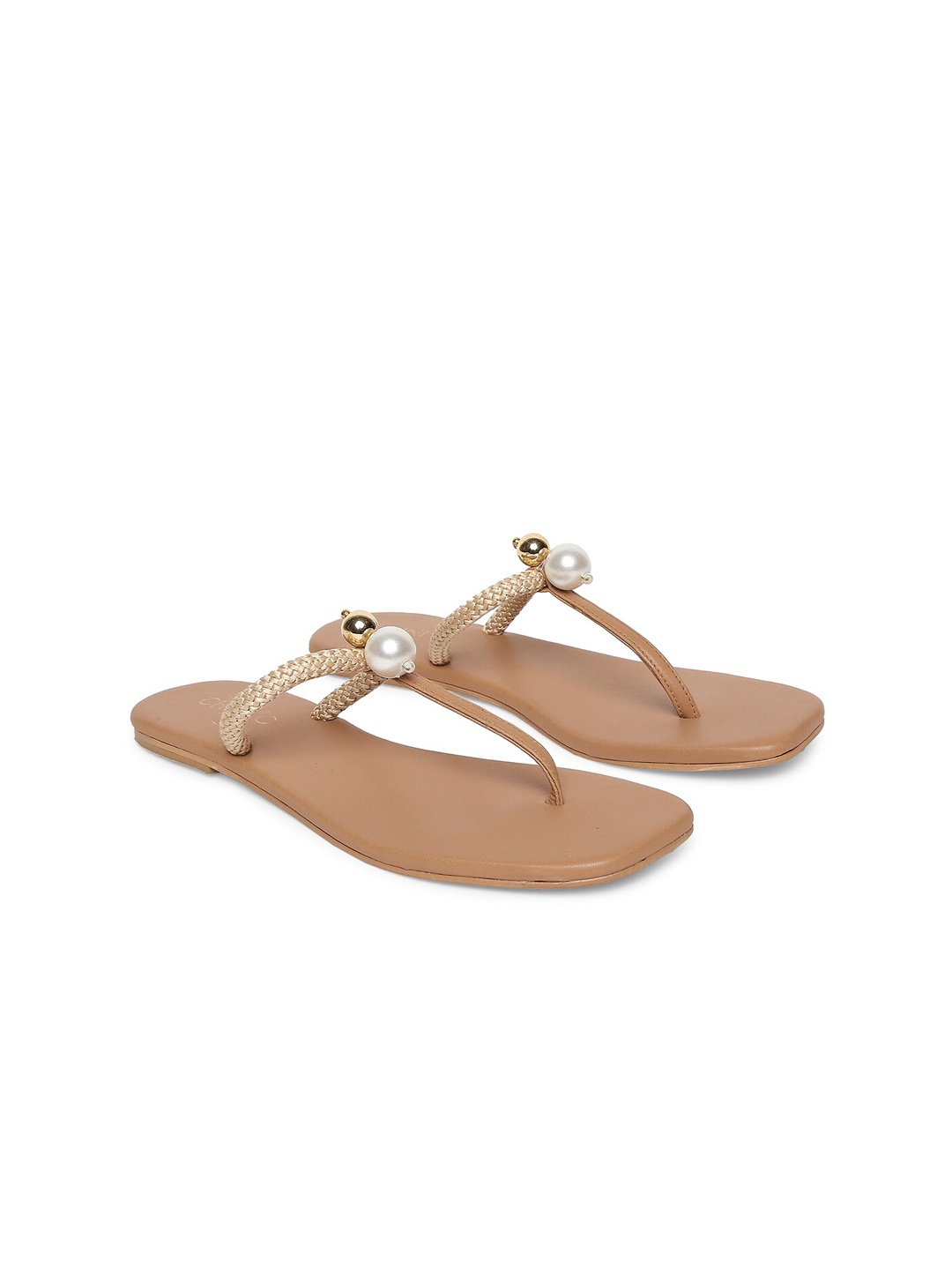 

CHINI C Women T-Strap Flats, Brown