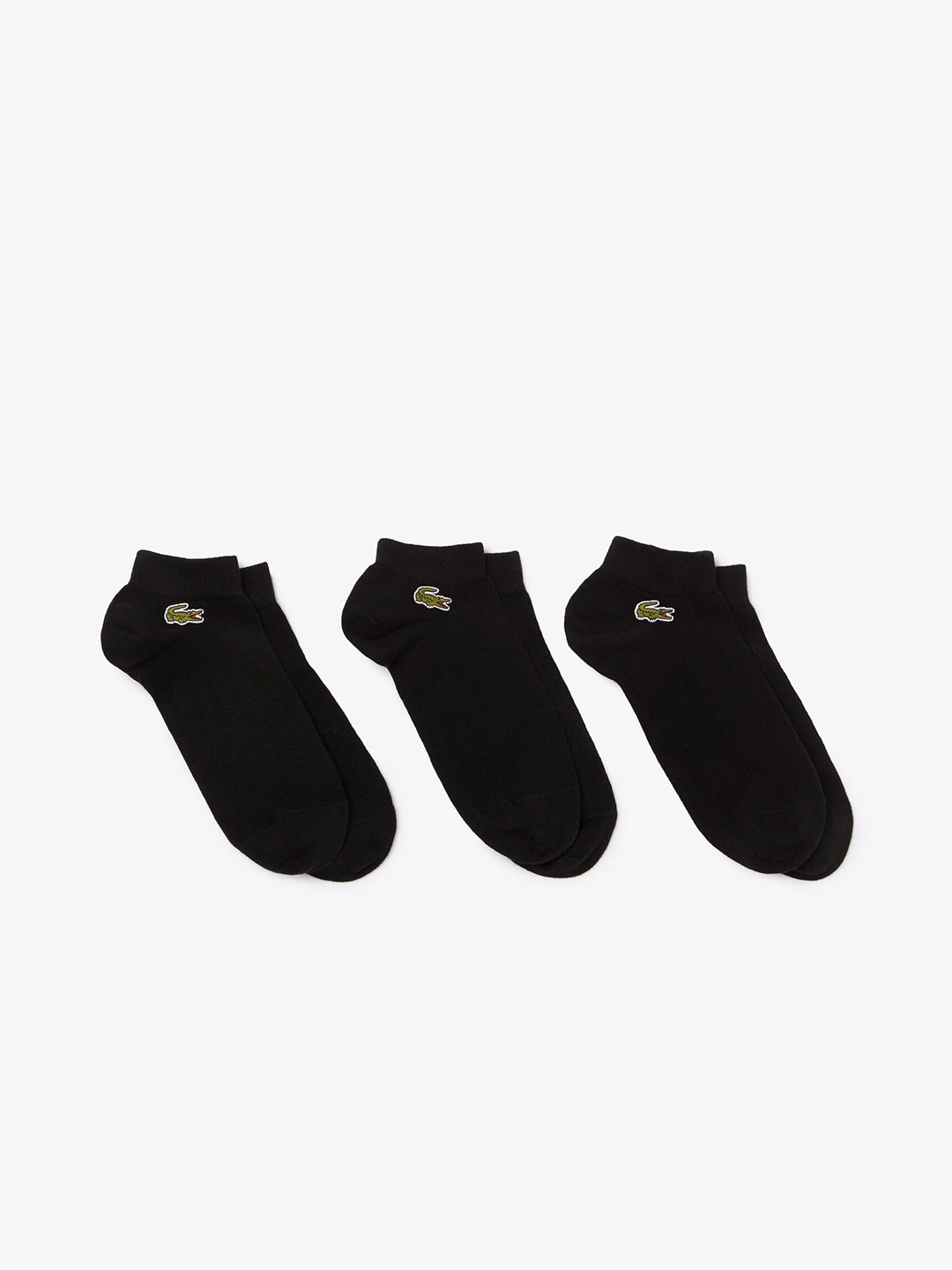 

Lacoste Men Pack Of 3 Ankle-Length Sports Socks, Black
