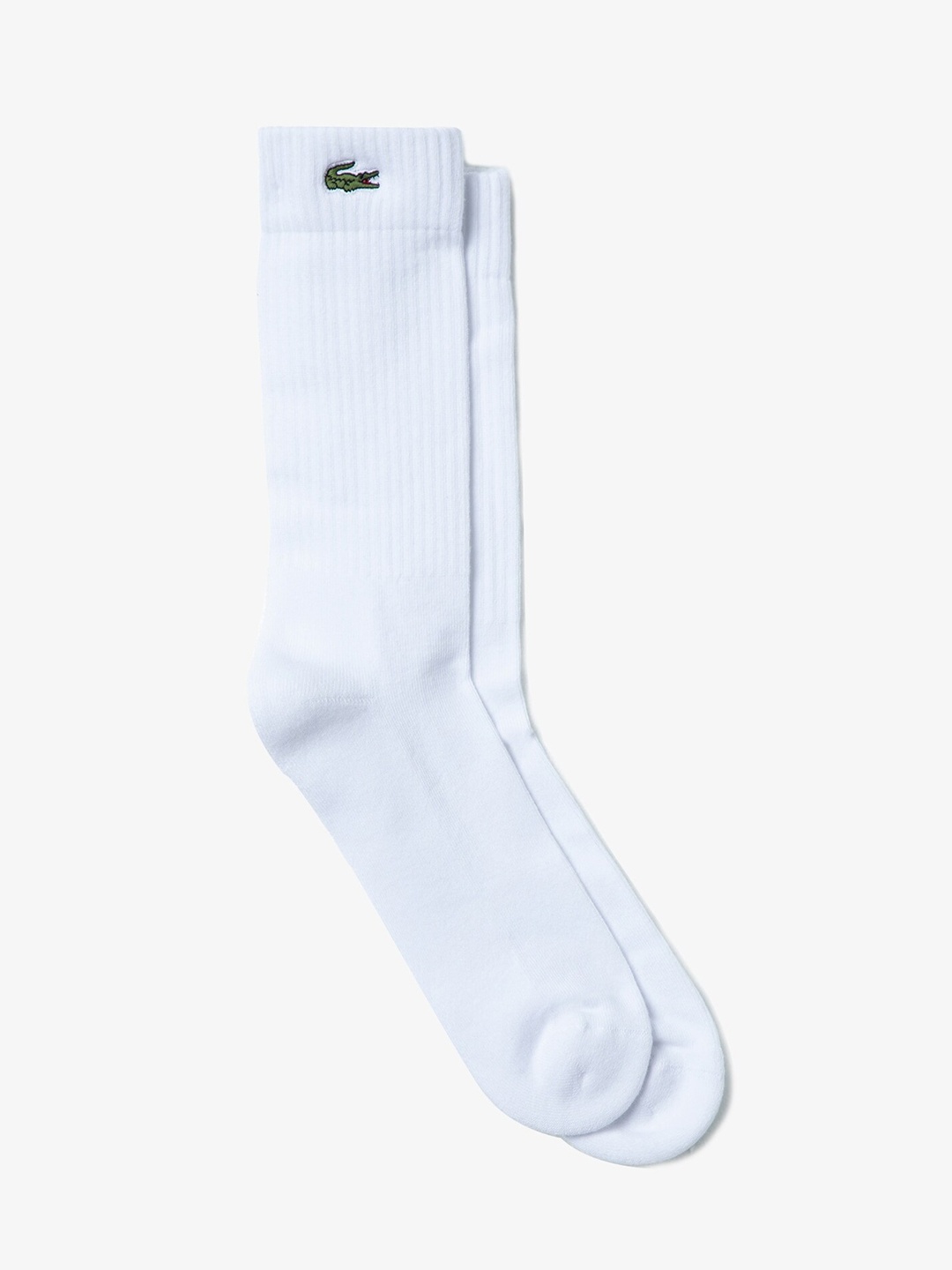 

Lacoste Men Ribbed Calf Length Sports Socks, White