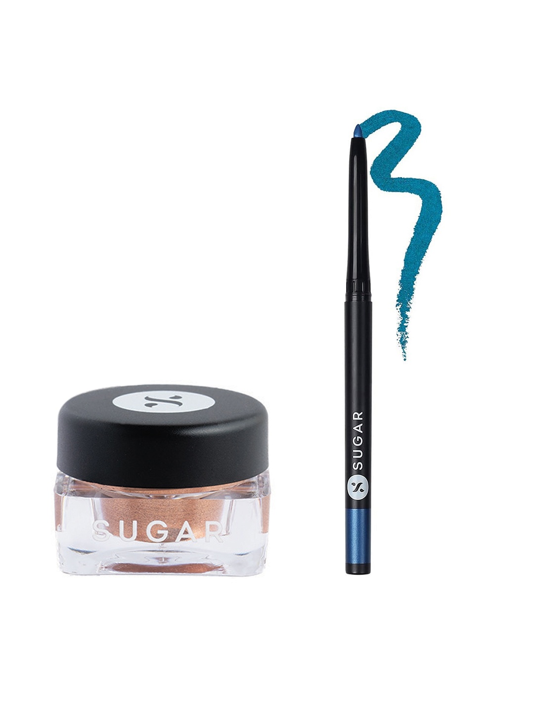 

SUGAR Kohl Of Honour Intense Kajal-Blue Moon+Eye Love Jelly Eyeshadow-Bronze Brilliance 04