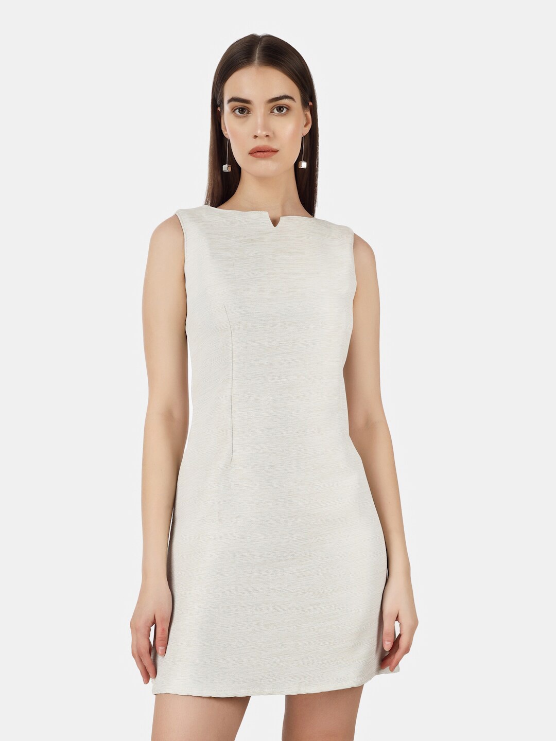 

Chanira La Parezza Sheath Mini Boat Neck Dress, White