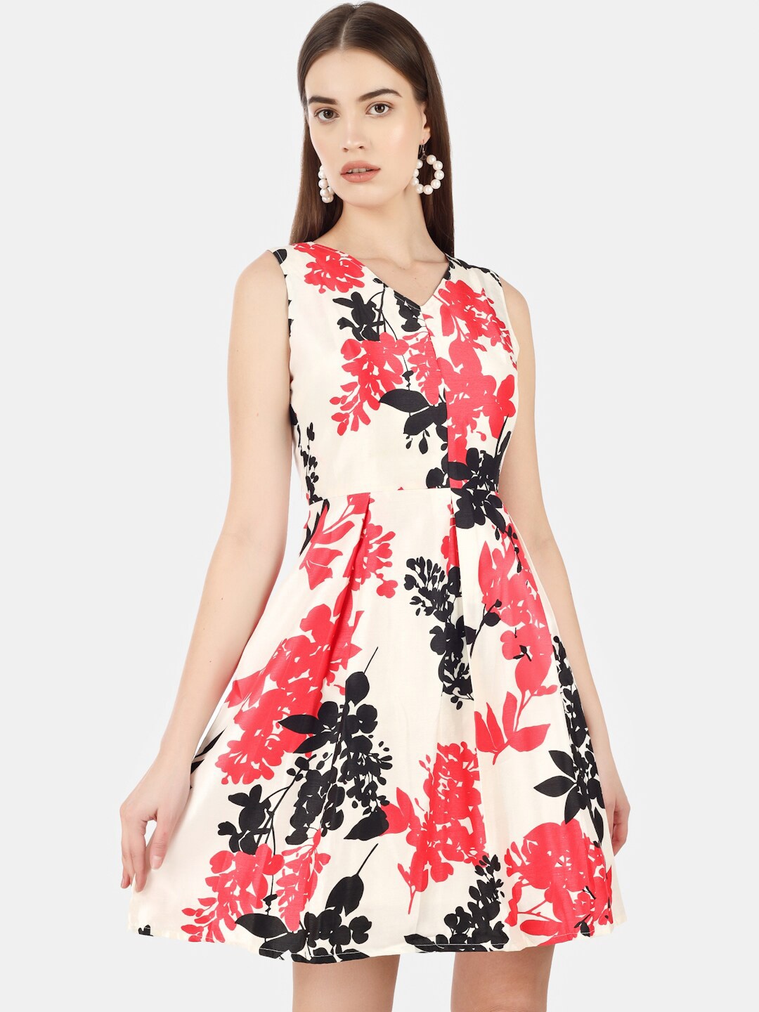 

Chanira La Parezza Floral Fit And Flare Dress, Off white