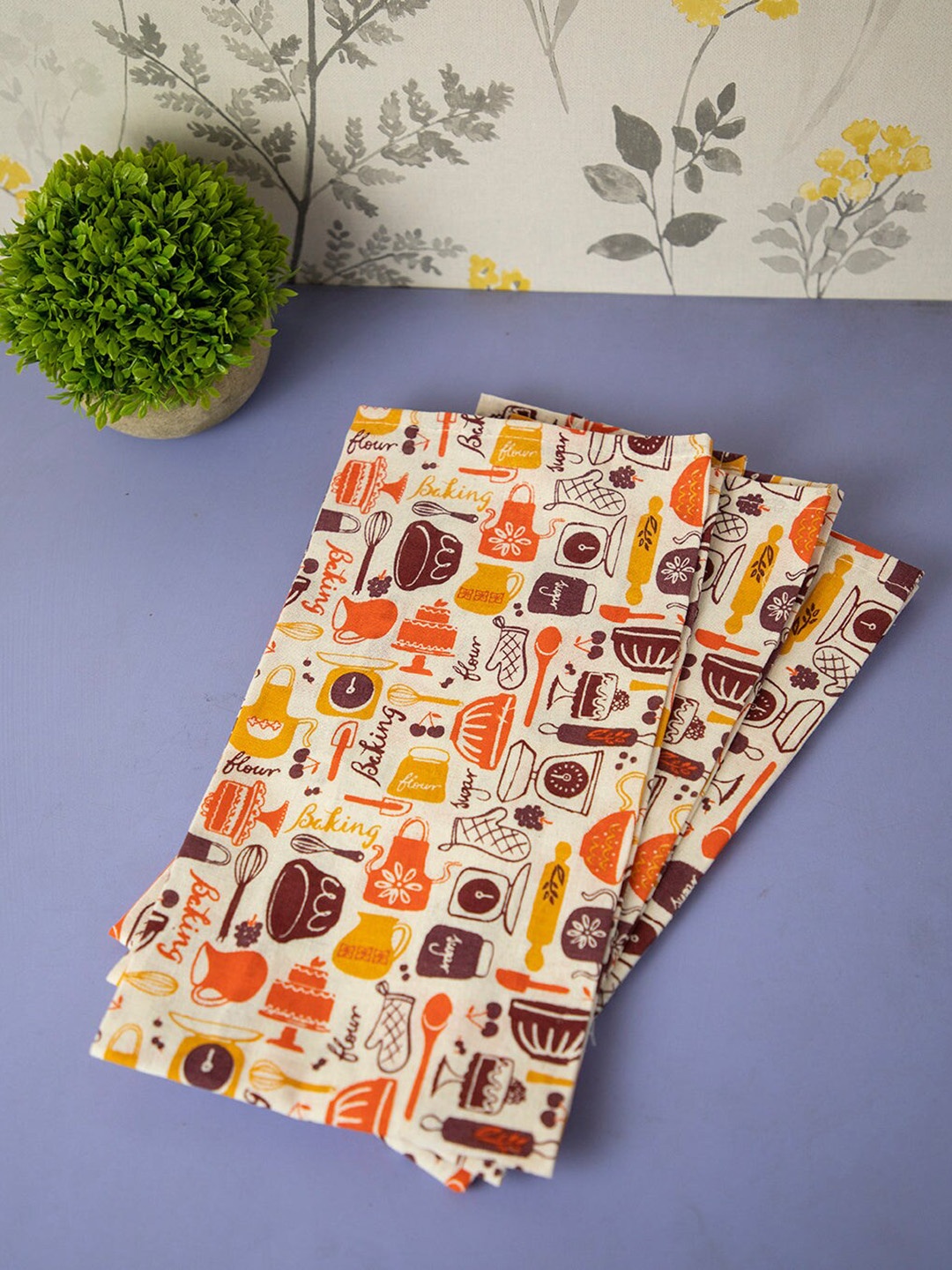 

MARKET99 Orange Set Of 6 Kitchen Towel