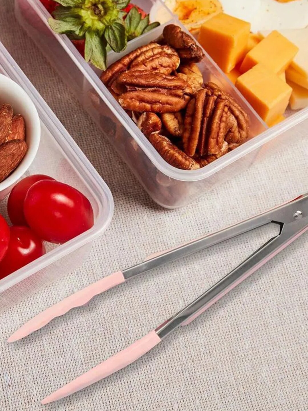 

MARKET99 Pink Stainless Steel Cooking Tong With Silicon Grip