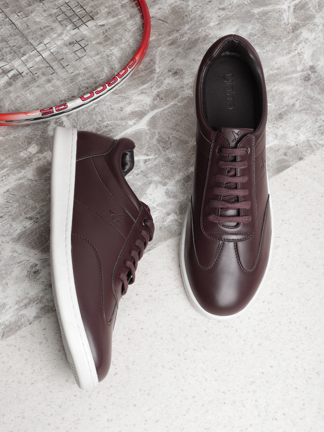 

yoho Men Lace-Up Sneakers, Brown