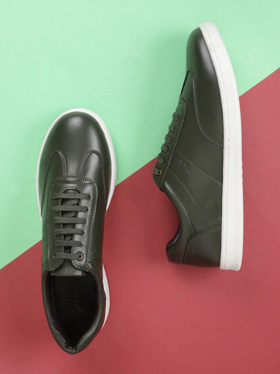 

yoho Men Lace-Up Sneakers, Green