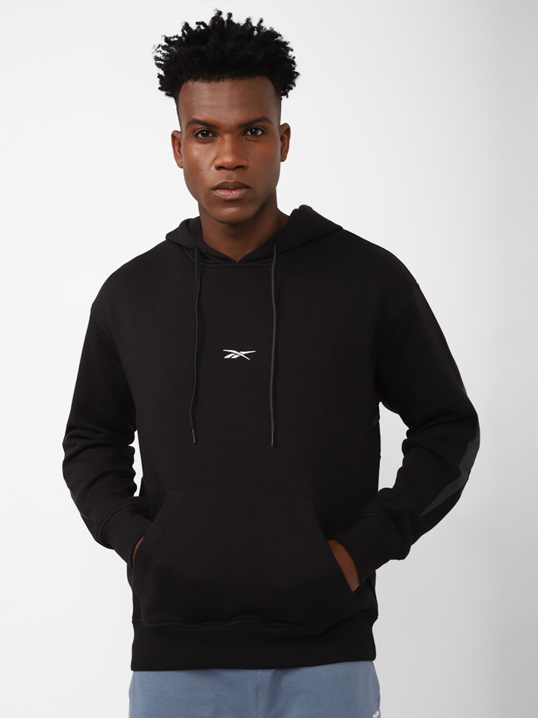 

Reebok Men Rbk Classics BB Basketball Pure Cotton Hooded Sweatshirts, Black