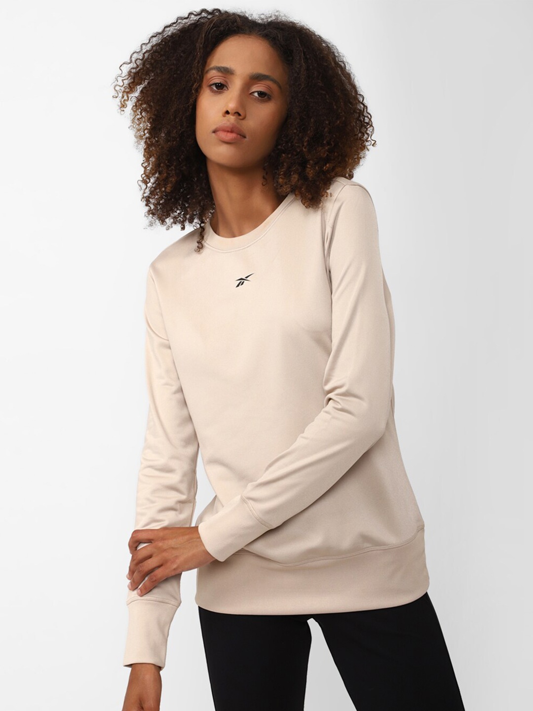 

Reebok Round Neck Sweatshirt, Beige