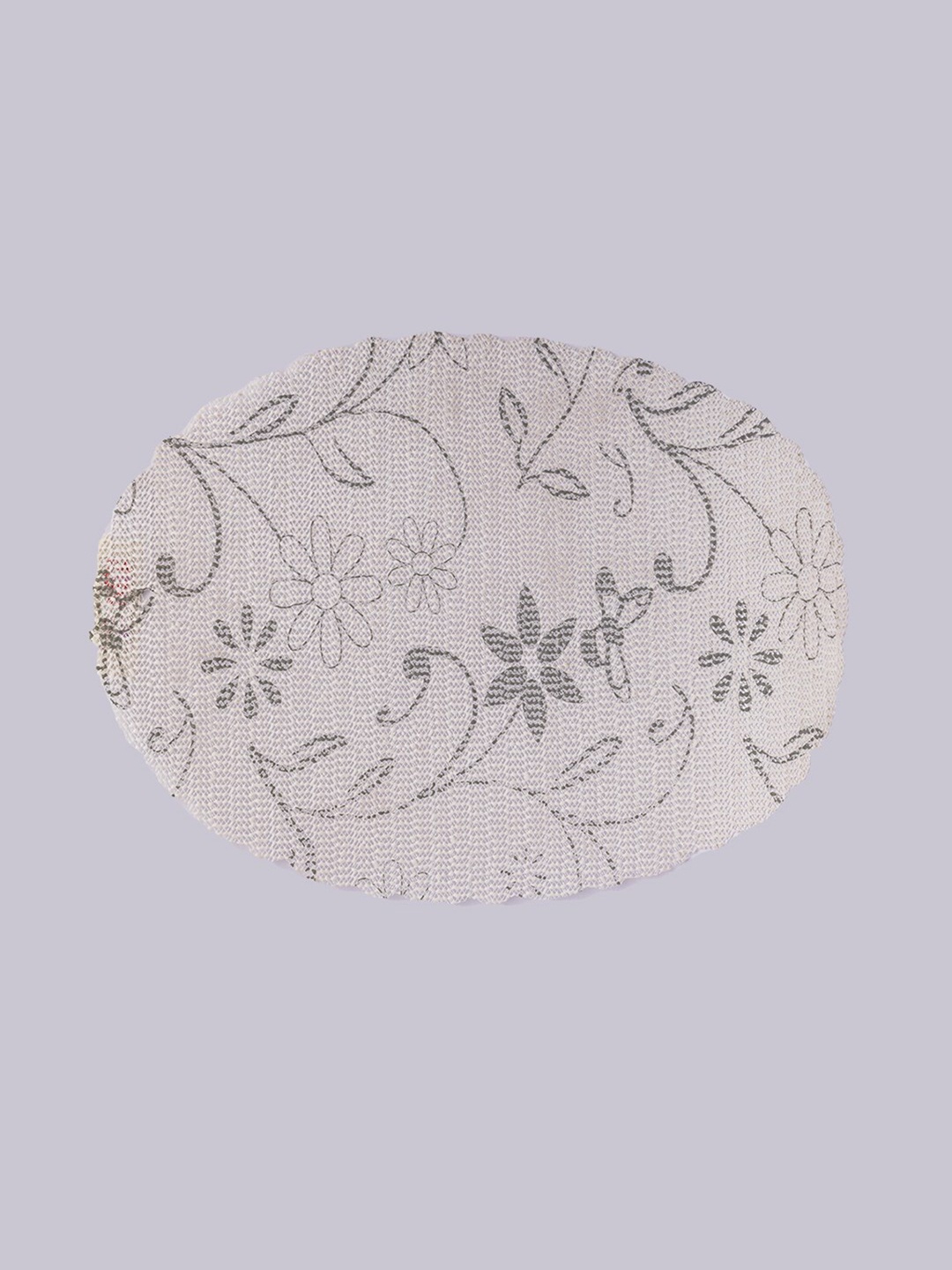 

MARKET99 Set Of 6 White & Black Printed Table Placemat
