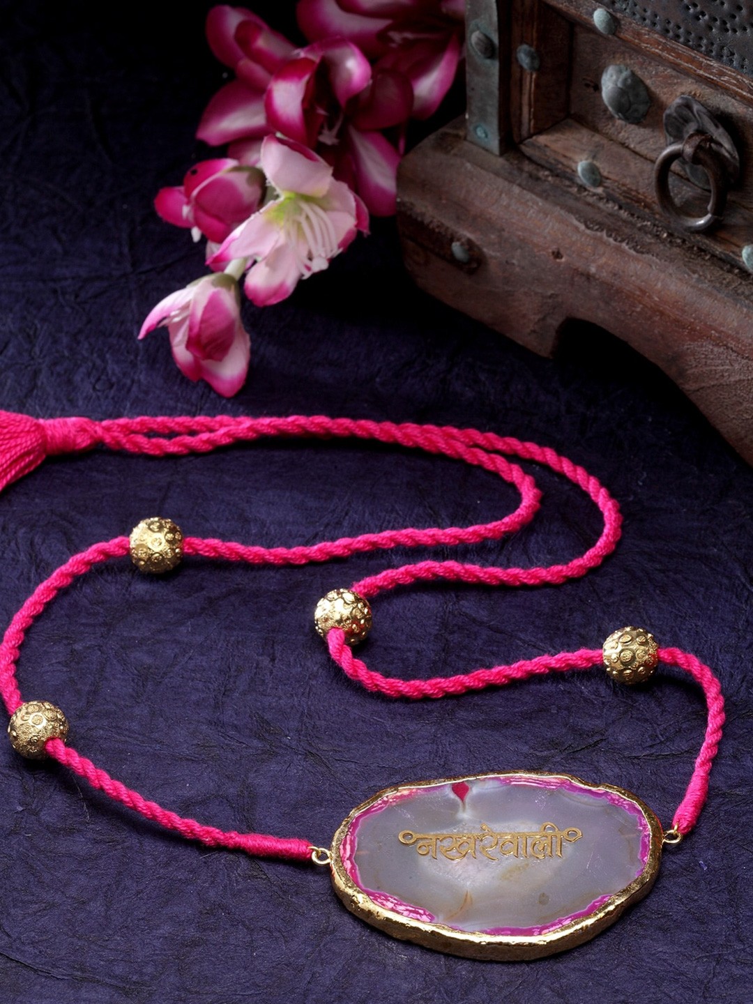 

DUGRISTYLE Gold Plated Agate Necklace