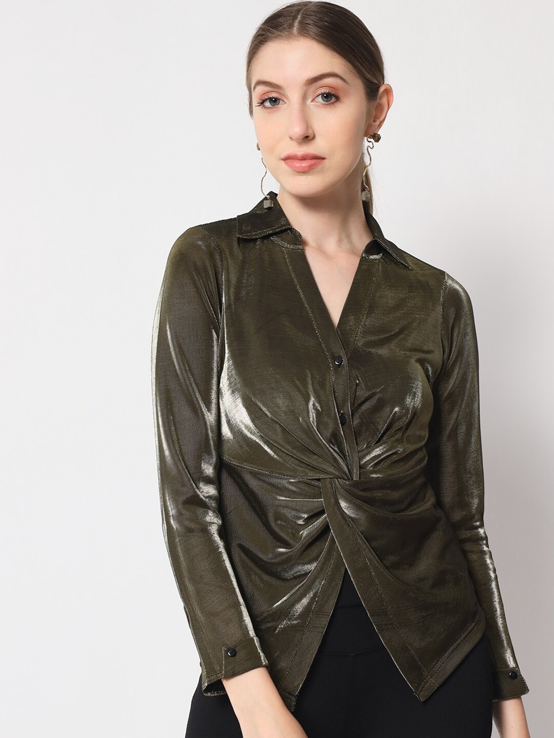 

Orchid Blues Shirt Style Top, Gold