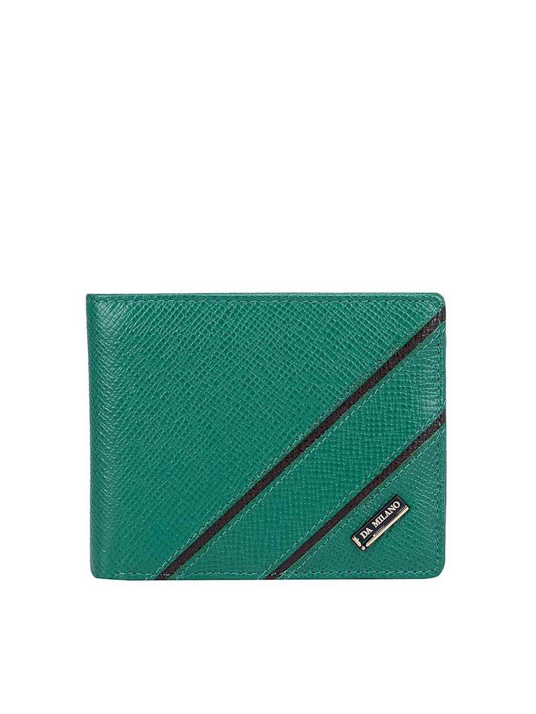 

Da Milano Men Leather Two Fold Wallet, Green