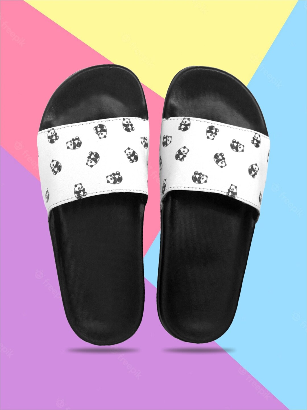 

ADIVER Women Printed Sliders, White