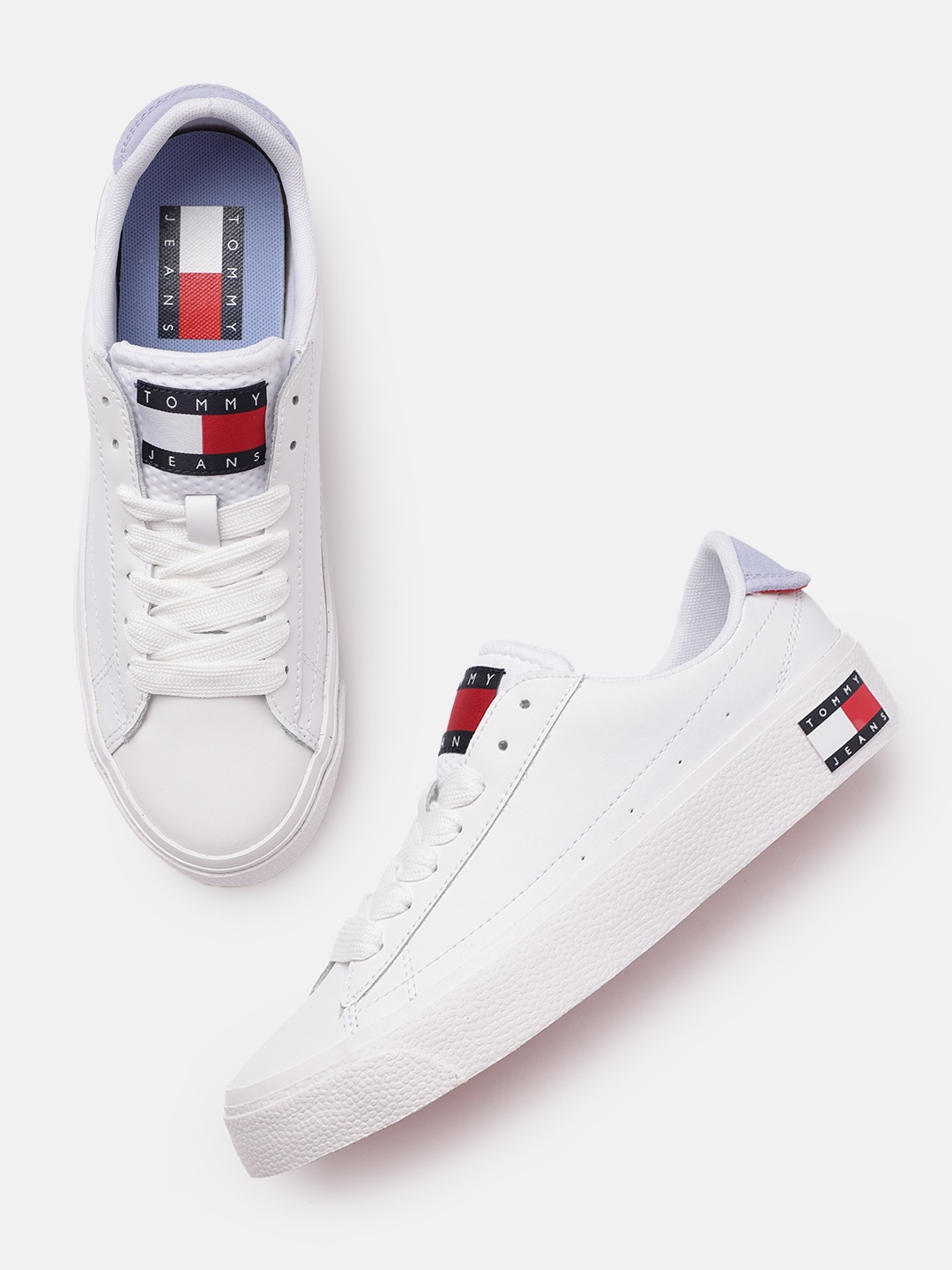 

Tommy Hilfiger Women Leather Sneakers, White