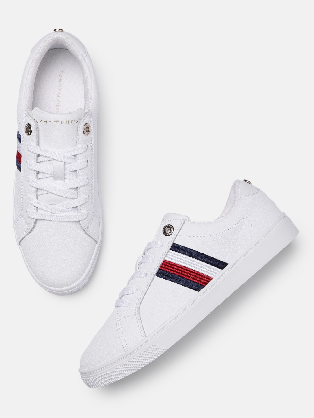 

Tommy Hilfiger Women Leather Sneakers, White