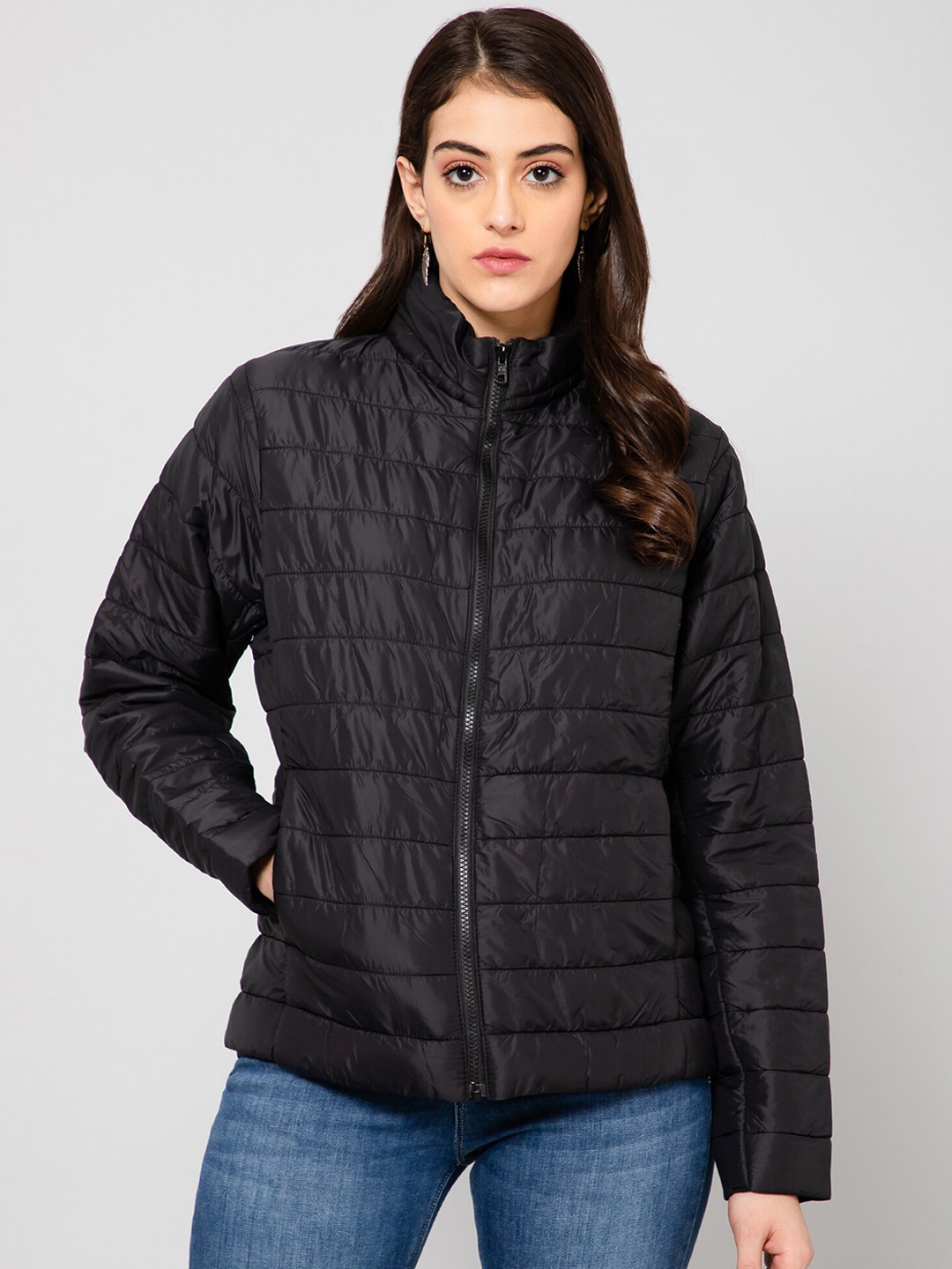 

Cantabil Women Lightweight Padded Jacket, Black