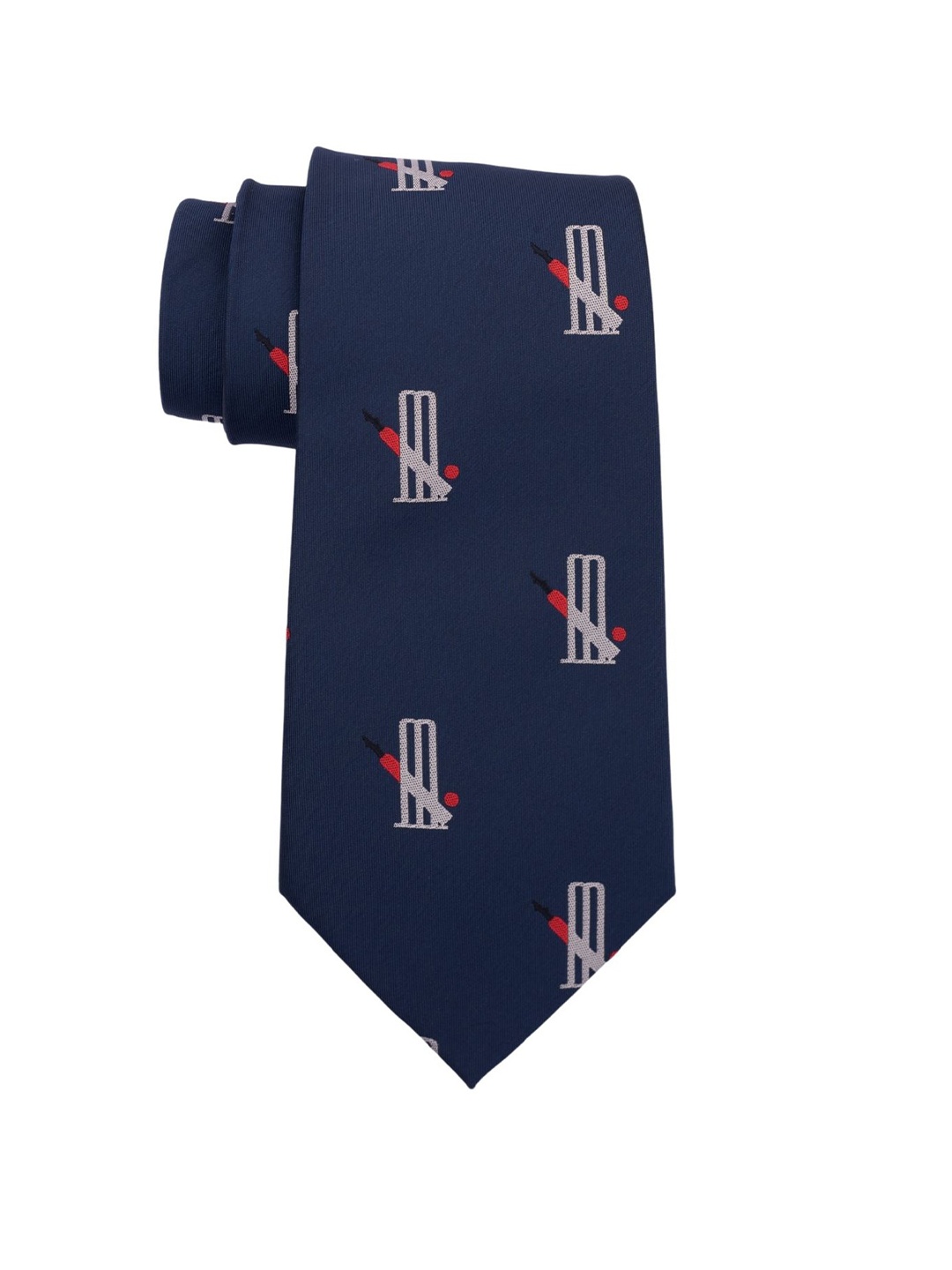

The Tie Hub Men Printed Broad Tie, Blue