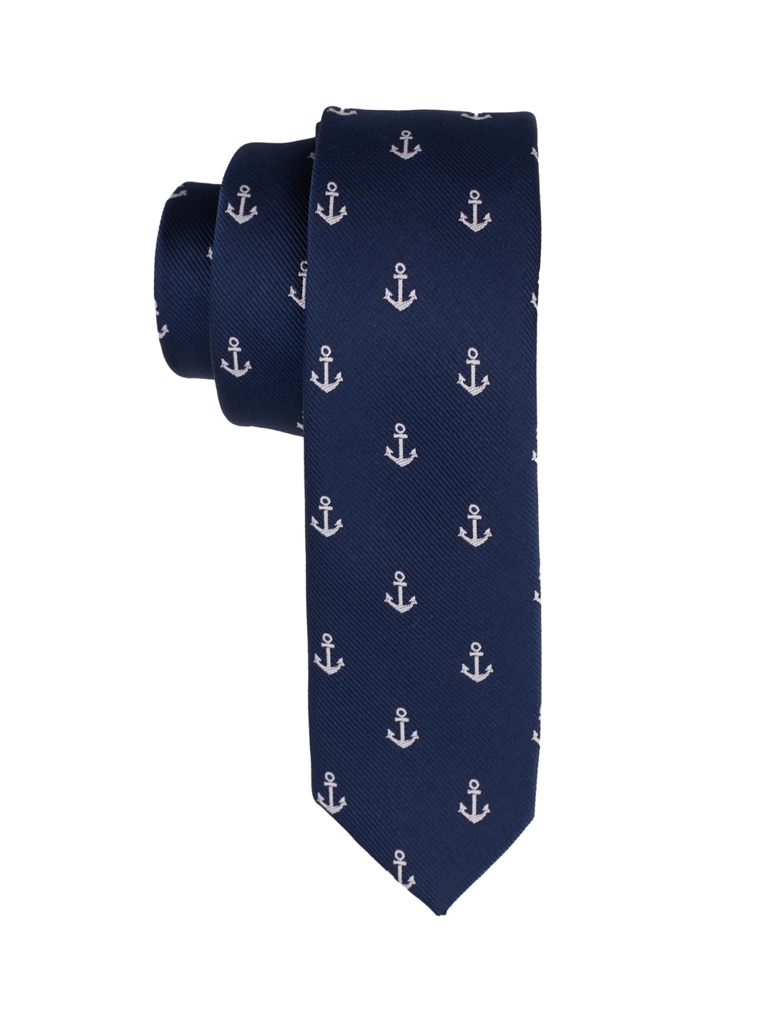

The Tie Hub Men Conversational Printed Broad Tie, Blue