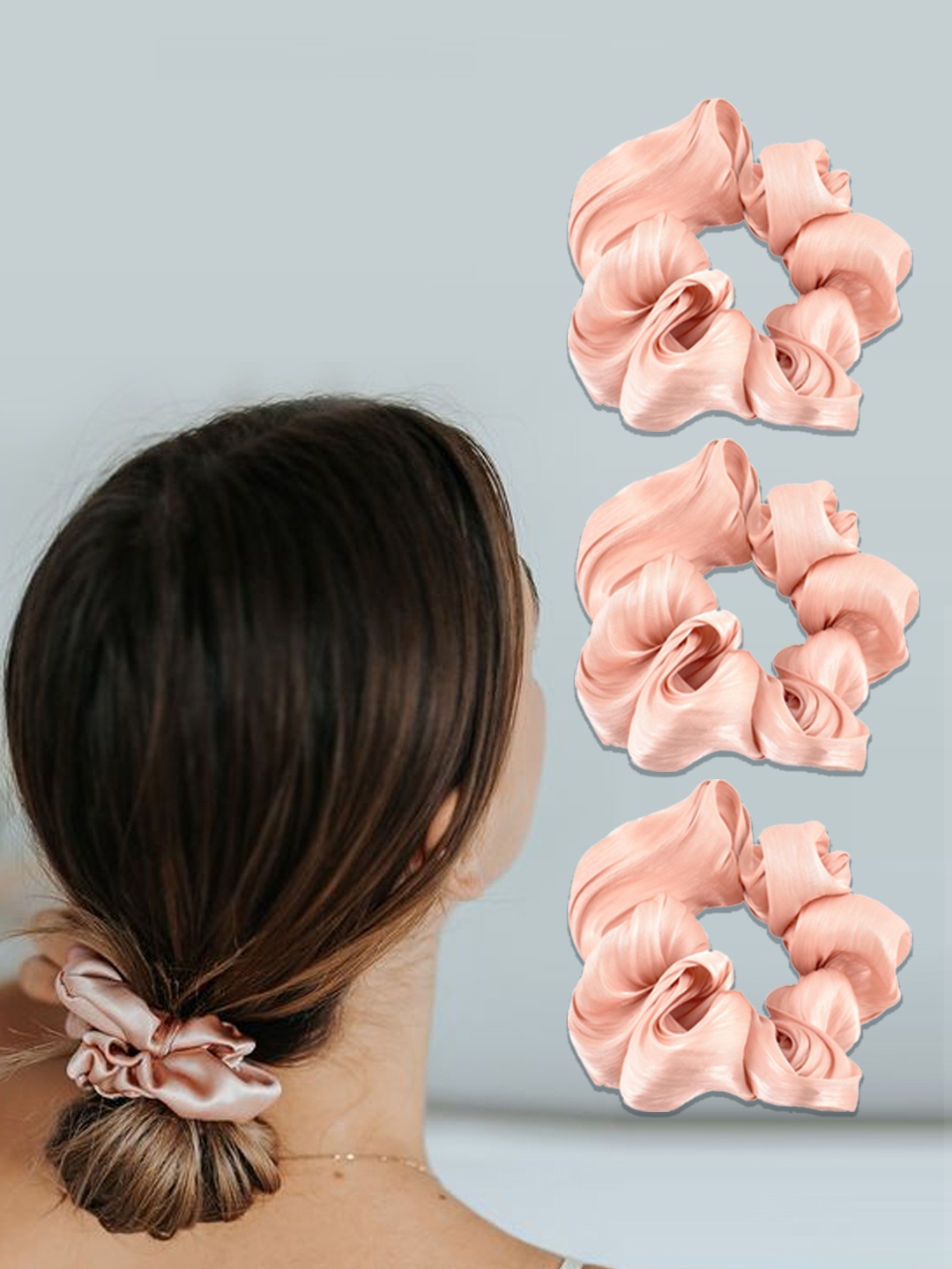 

GUBB Set of 3 Ponytail Holders, Beige