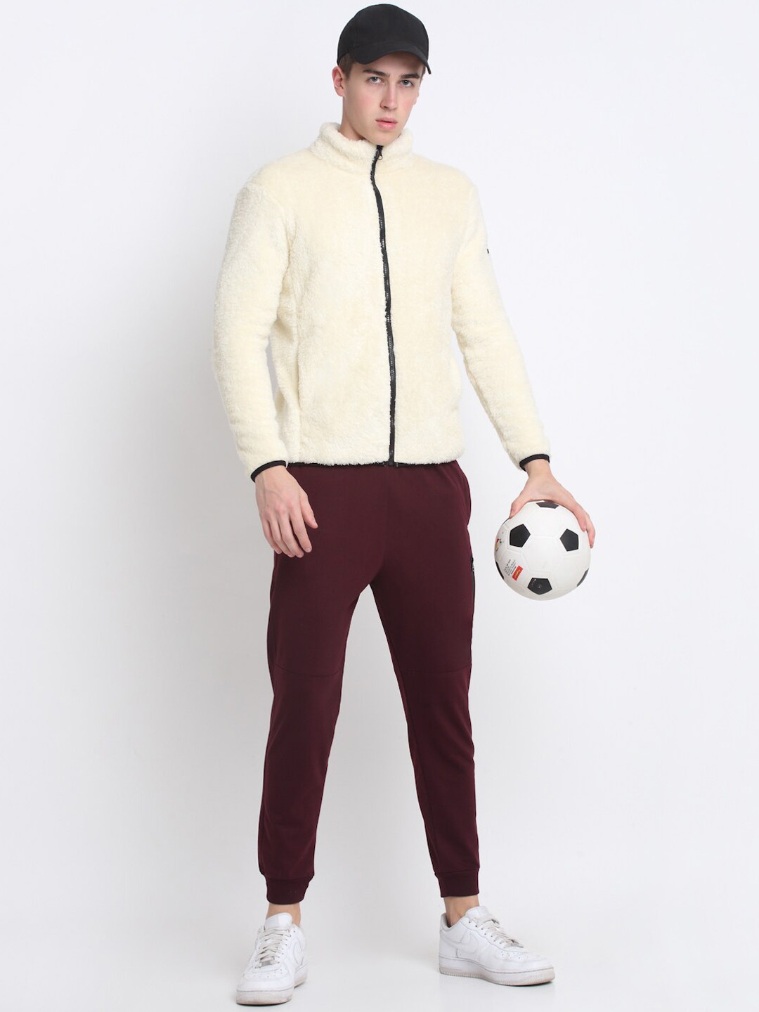

Invincible Men Double Sherpa Jacket, Off white