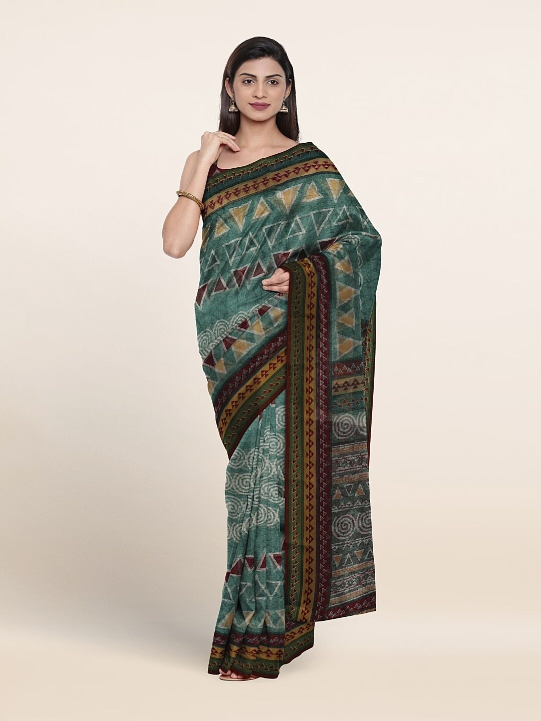 

Pothys Green & Black Saree