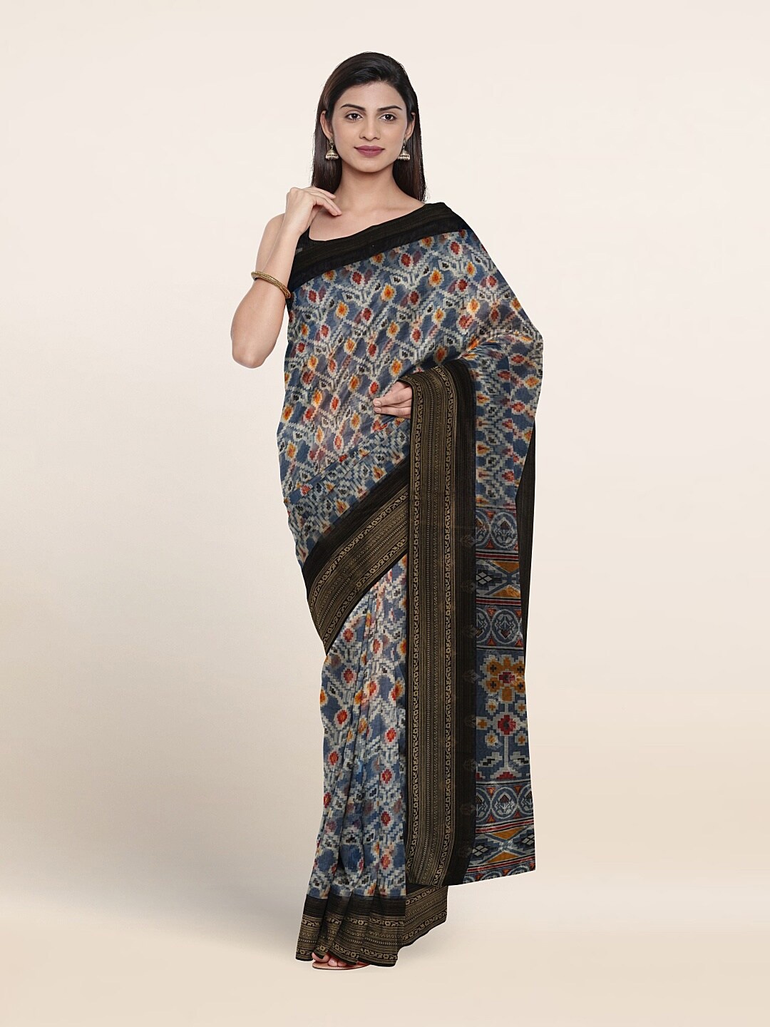 

Pothys Floral Printed Saree, Blue