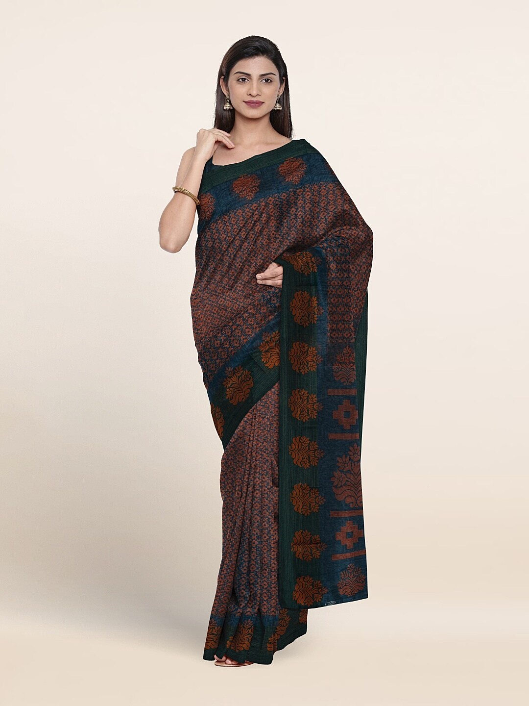 

Pothys Floral Printed Saree, Blue