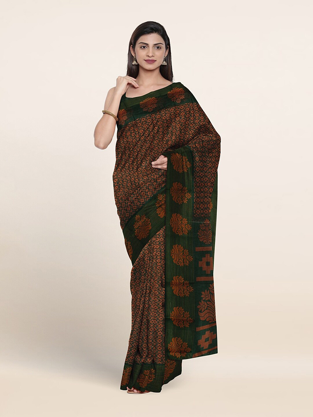 

Pothys Ethnic Motifs Zari Saree, Green