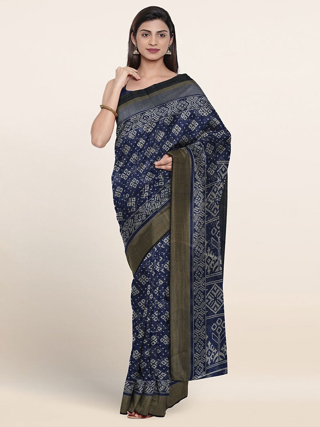 

Pothys Ethnic Motifs Saree, Blue