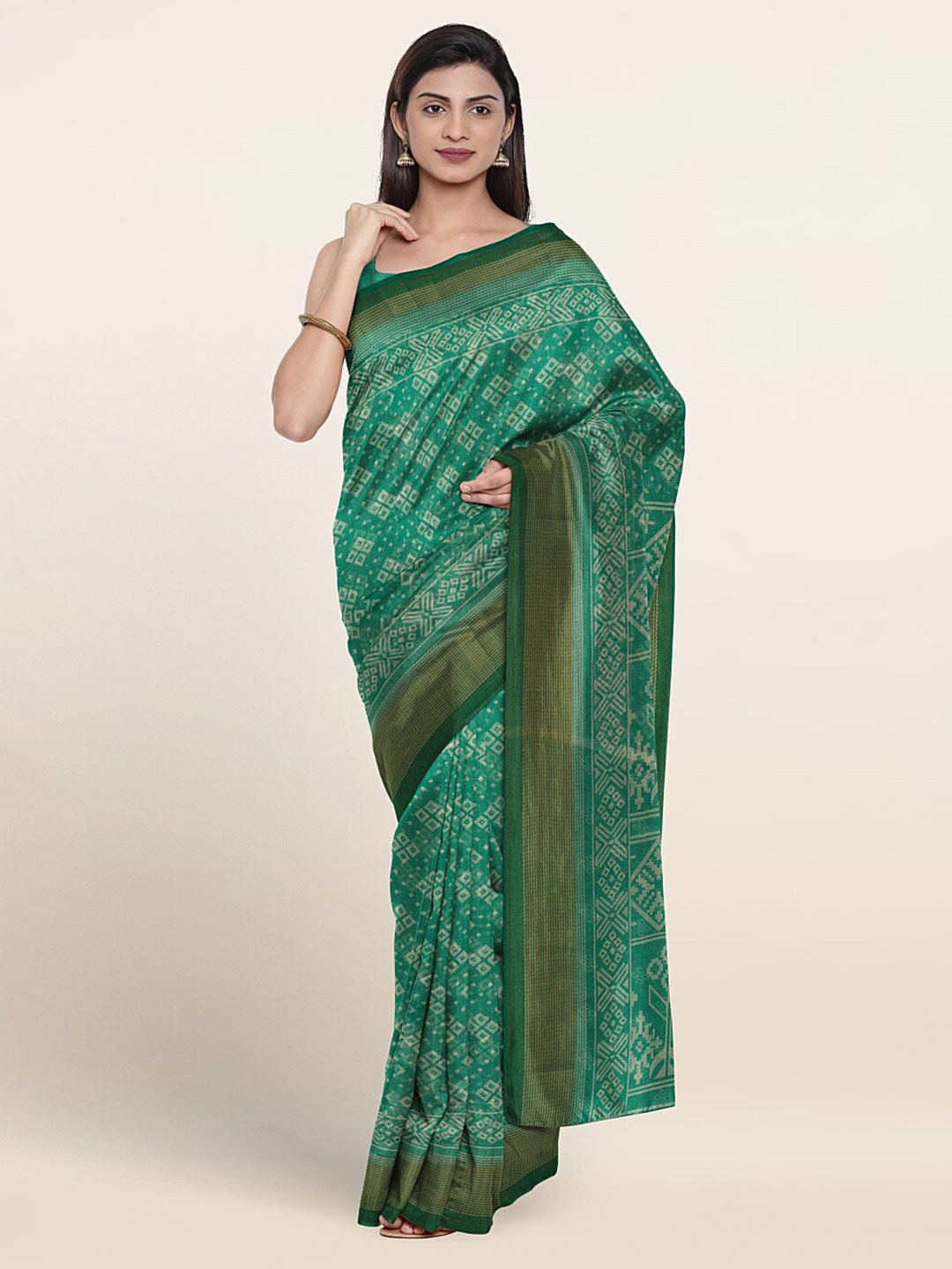 

Pothys Ethnic Motifs Saree, Green