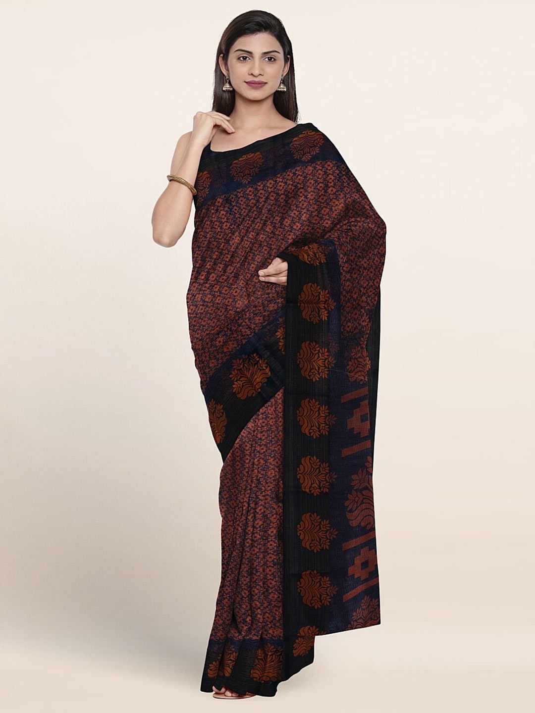 

Pothys Floral Printed Saree, Blue