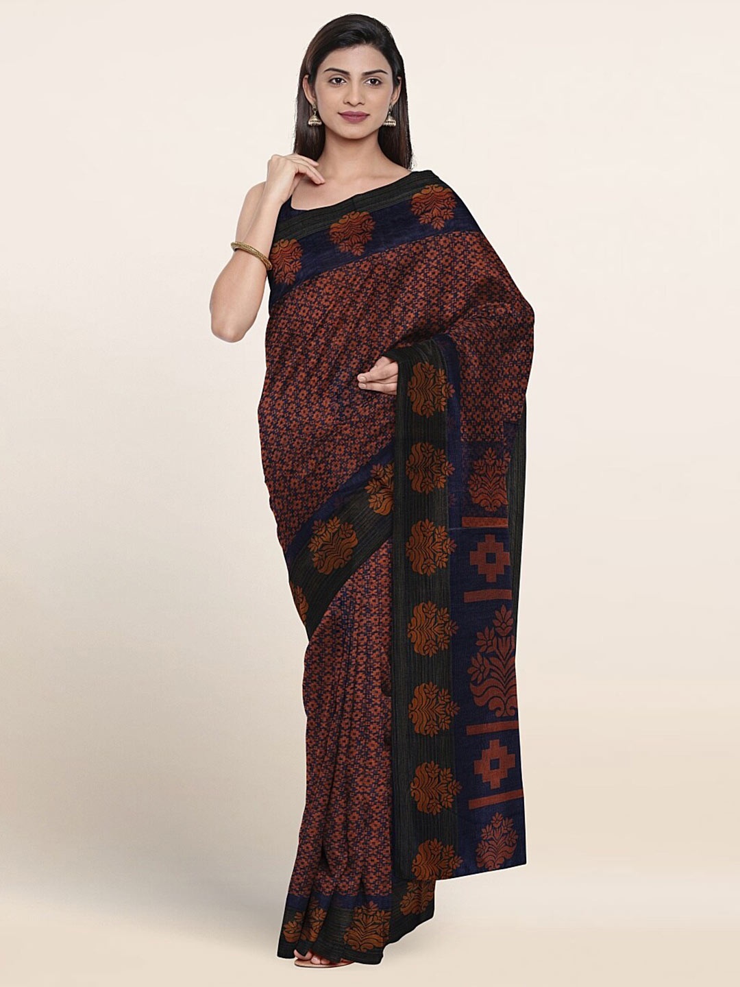 

Pothys Floral Printed Saree, Blue