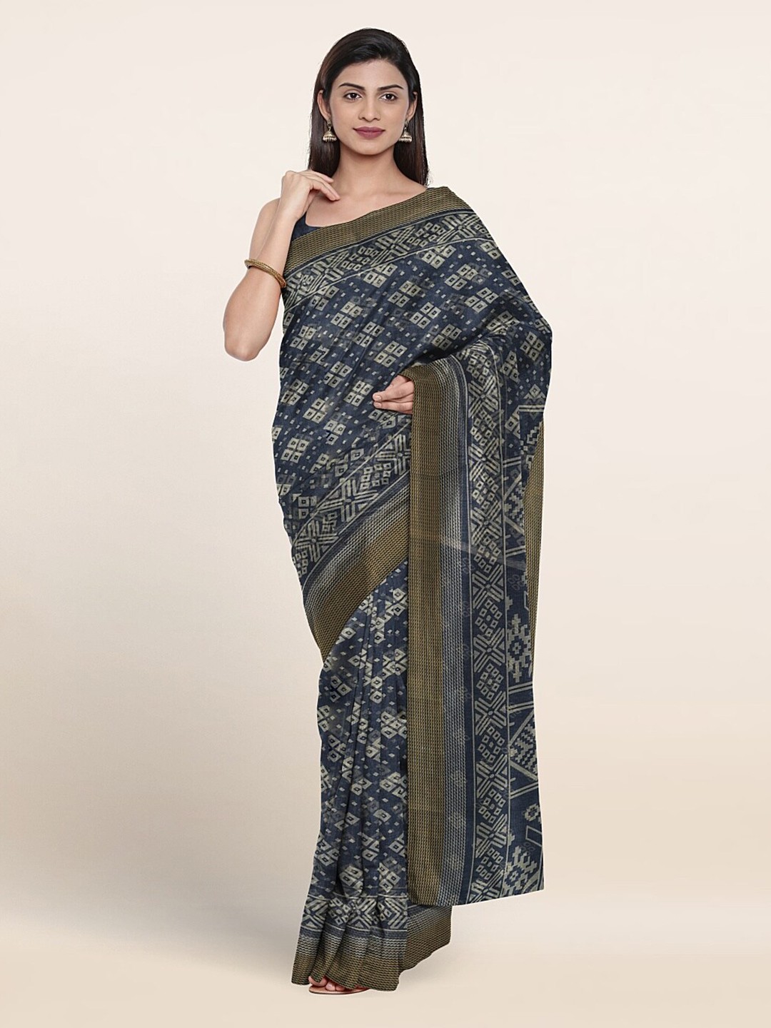 

Pothys Ethnic Motifs Saree, Grey