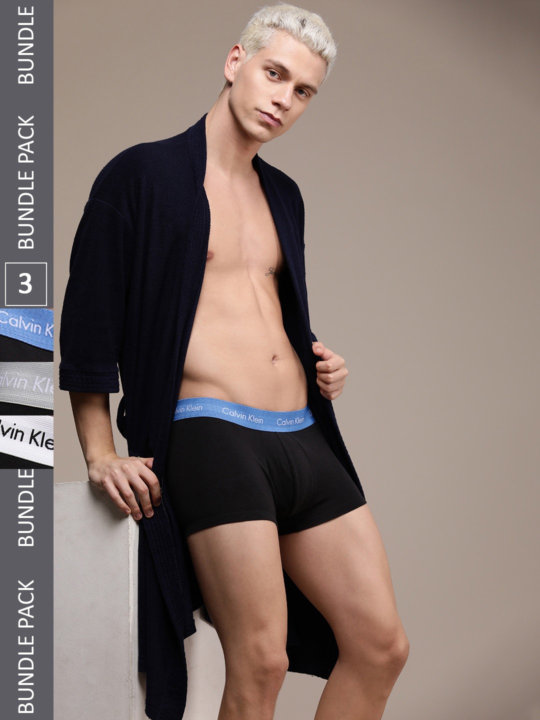 

Calvin Klein Underwear Men Pack of 3 Low-Rise Trunks U2664CAZ, Black