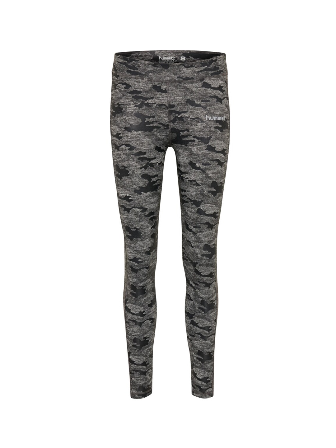 

hummel Women Grey Melange Camouflage Printed Tights
