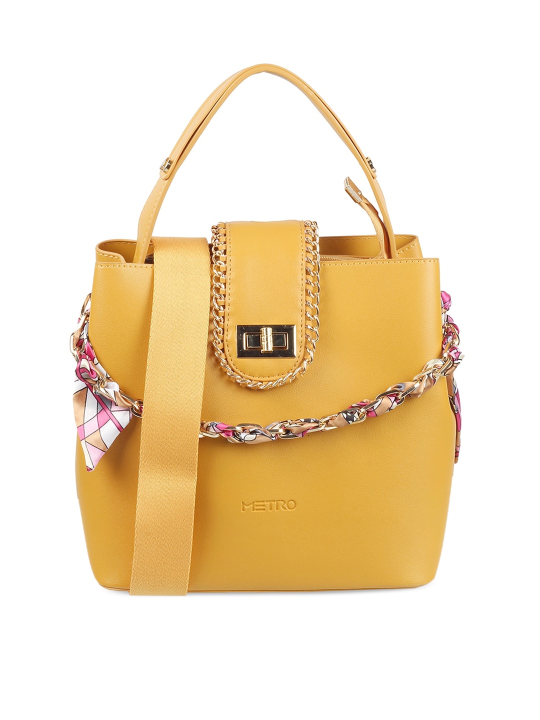 

Metro Structured Satchel, Yellow