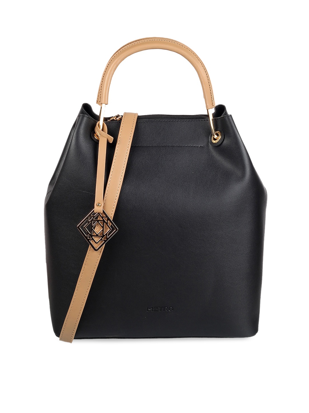 

Metro PU Structured Handheld Bag, Black